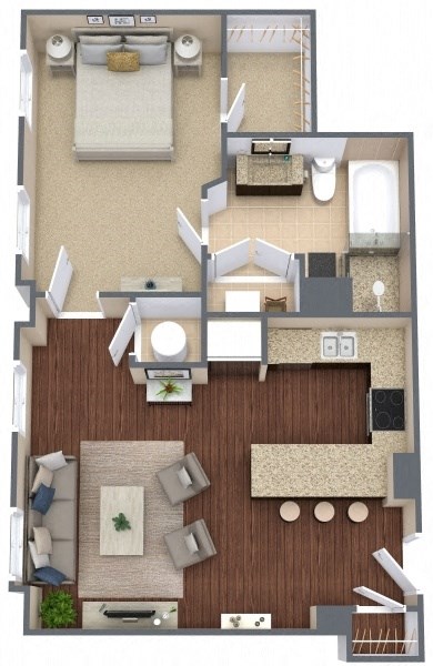 Transit 4  Floor Plan at Metro67, Memphis
